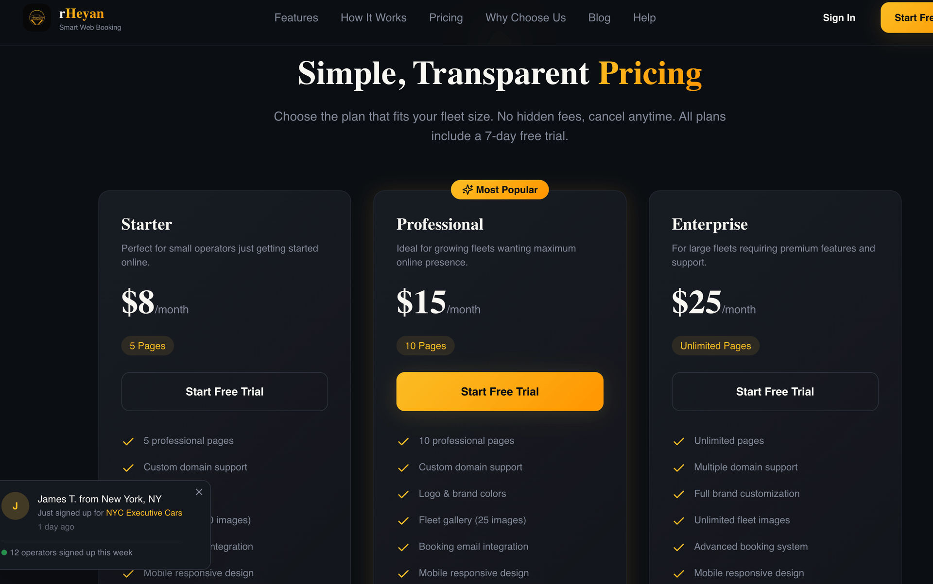 Best Low Cost Website Builder for Small Limo Operators