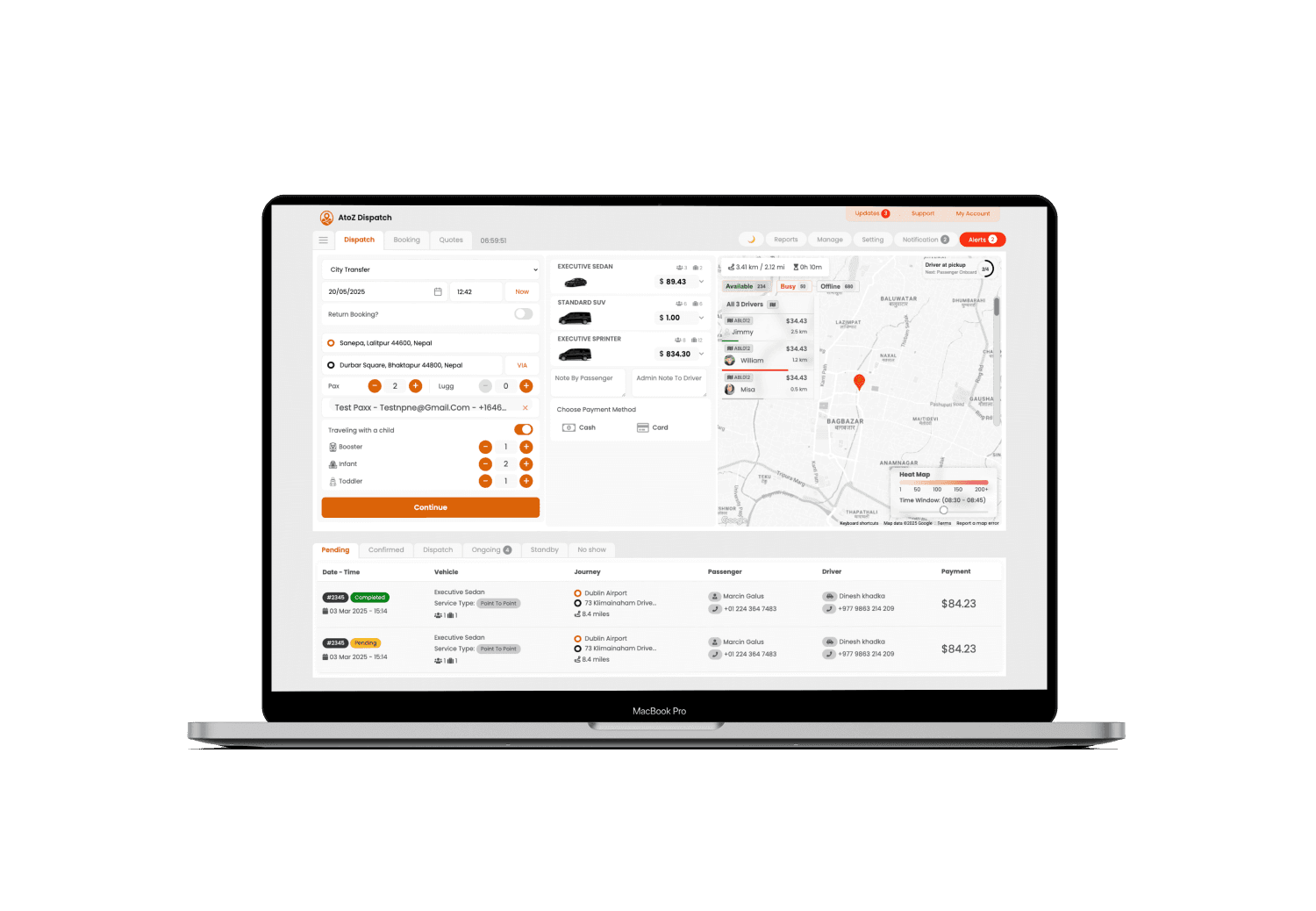Admin reporting dashboard