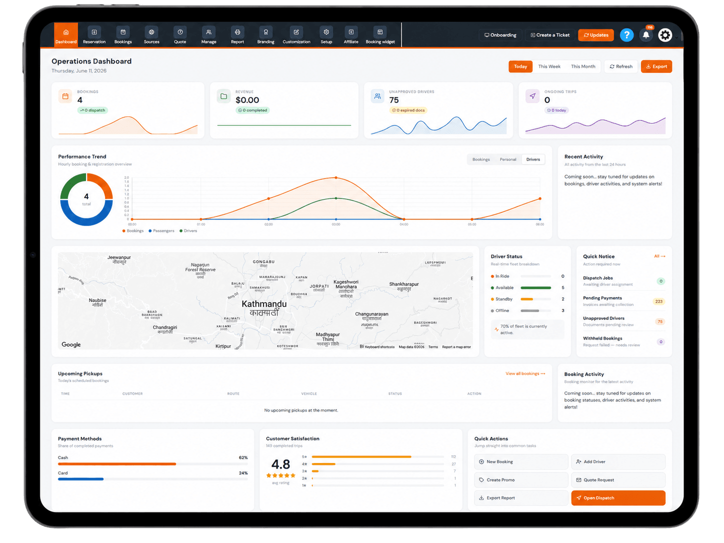 A to Z Dispatch limo platform