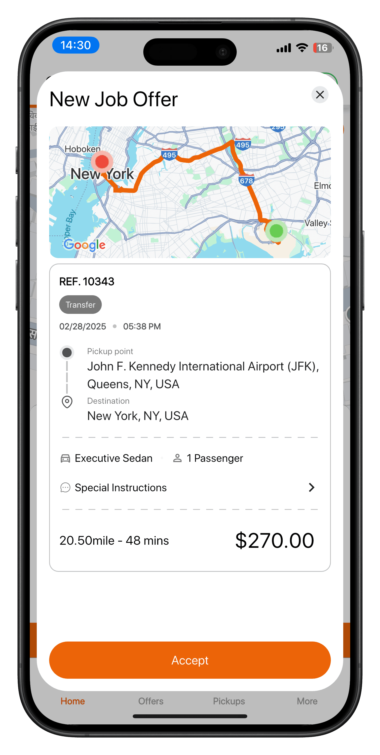 Driver mobile app