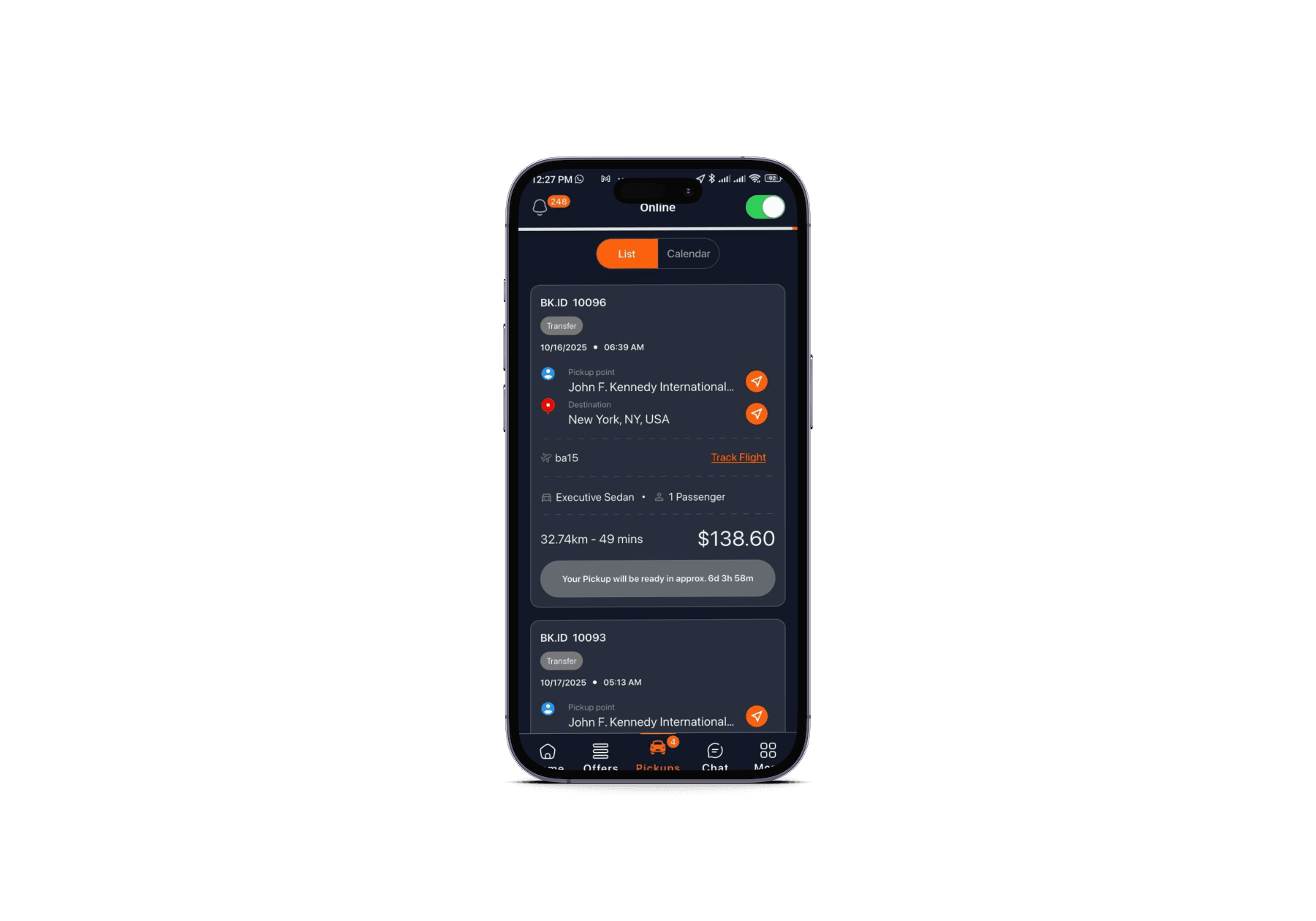 Driver mobile app