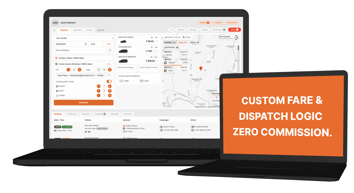 Dispatch software interface
