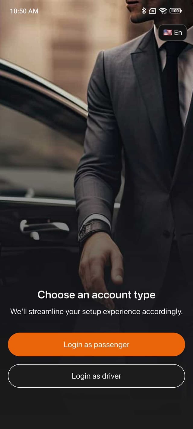 Passenger App Screenshot 1