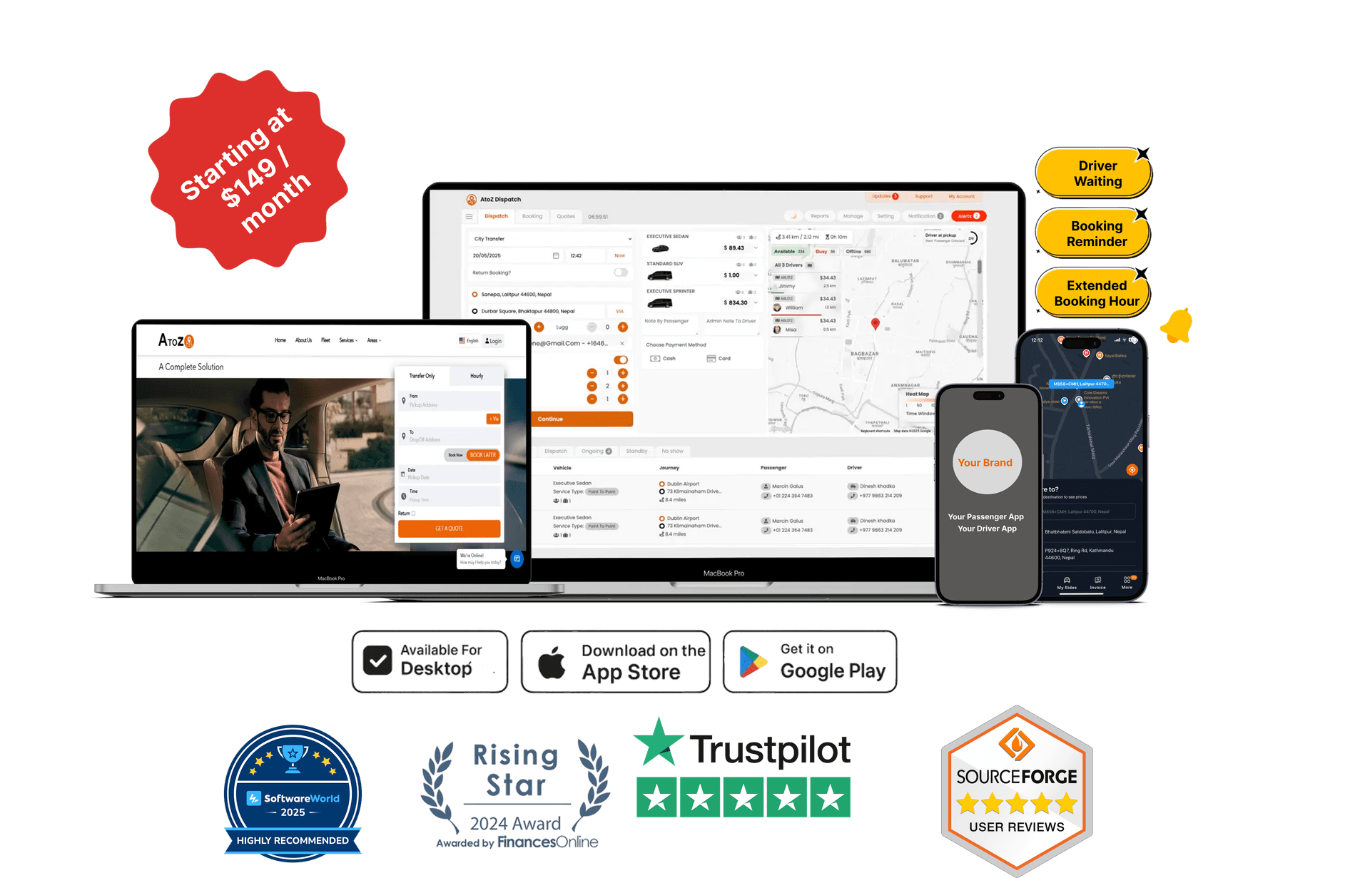 Limo Anywhere vs MoovsApp vs OndeApp vs A to Z Dispatch
